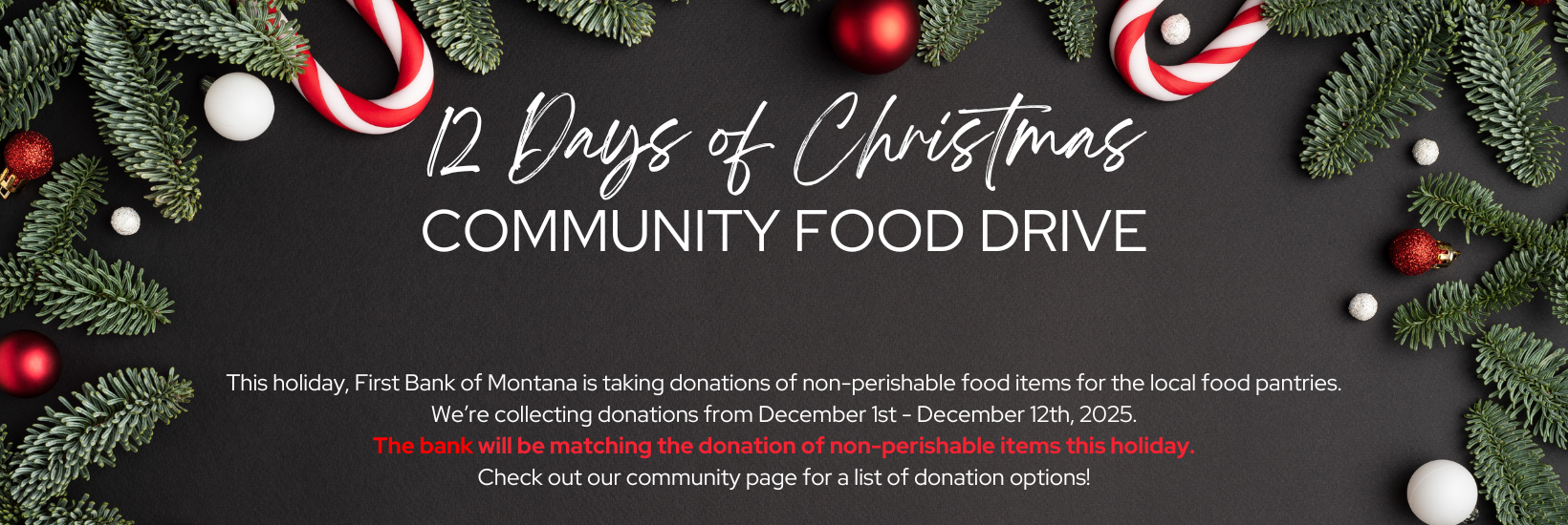 12 days of Christmas food drive